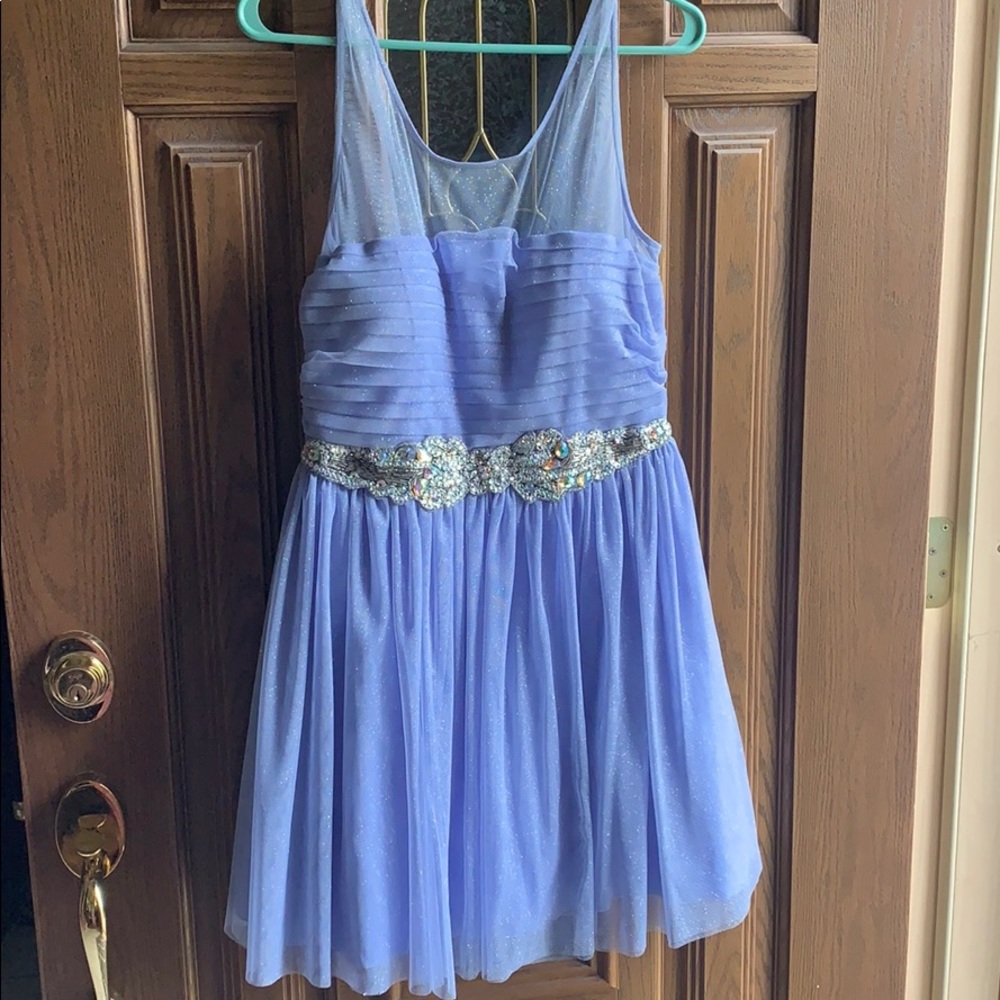 Short puffy sparkly lavender dress!